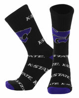 TCK socks Kansas State Black/Purple / Large Kansas State Wildcats Mayhem Crew Socks (Made in USA)