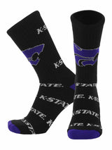 TCK socks Kansas State Black/Purple / Large Kansas State Wildcats Mayhem Crew Socks (Made in USA)