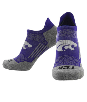 TCK socks Kansas State Wildcats / Large Kansas State Wildcats Tour No Show Tab Socks - Made in USA