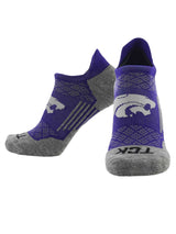 TCK socks Kansas State Wildcats / Large Kansas State Wildcats Tour No Show Tab Socks - Made in USA