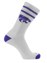NCAA Vintage College Striped Socks - Kansas State Wildcats (Large)