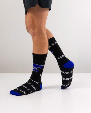 TCK socks Kansas State Wildcats Mayhem Crew Socks (Made in USA)