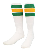 TCK socks Kelly Green/Gold / Small Retro 3 Stripe OTC Tube Socks