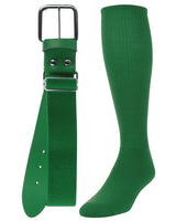 TCK socks Kelly Green / Medium Baseball/Softball Adult Belt & Socks Combo Set