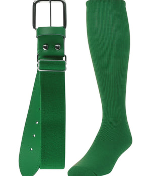 TCK socks Kelly Green / Medium Baseball/Softball Adult Belt & Socks Combo Set