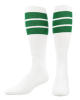 TCK socks Kelly Green / Small Retro 3 Stripe OTC Tube Socks