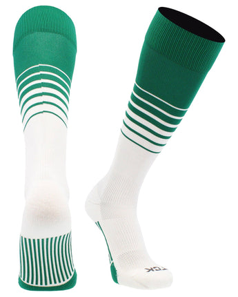 TCK socks Kelly Green/White / Small TCK Elite Breaker Striped Athletic Socks | Over-the-Calf Soccer & Baseball