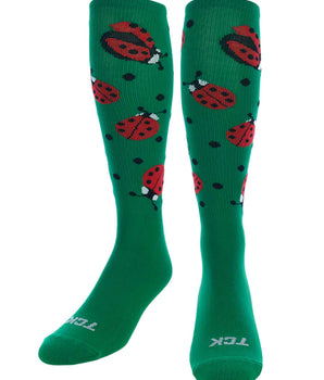TCK socks Kelly / Large Ladybug Athletic Knee High Socks