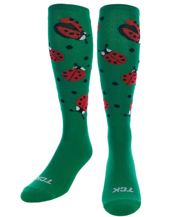 TCK socks Kelly / Large Ladybug Athletic Knee High Socks