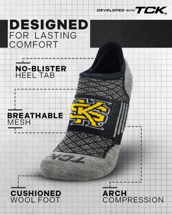 Kennesaw St. Owls No Show Tour Socks - Made in USA
