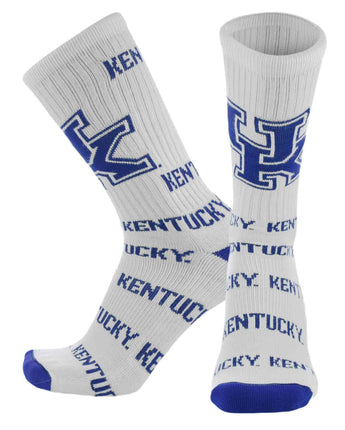 TCK socks Kentucky Blue/Grey/White / Large Kentucky Wildcats Mayhem Crew Socks (Made in USA)