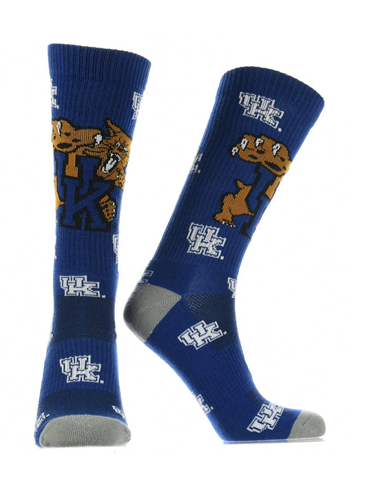 TCK socks Kentucky Blue/Grey/White / Large Kentucky Wildcats Socks Crew Length Sock Mayhem