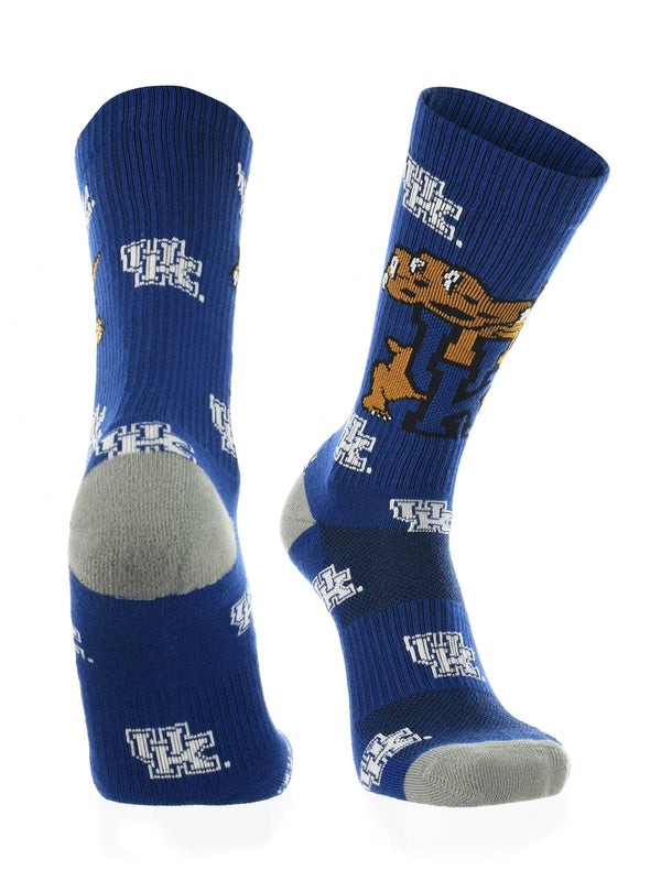 TCK socks Kentucky Blue/Grey/White / Large Kentucky Wildcats Socks Crew Length Sock Mayhem