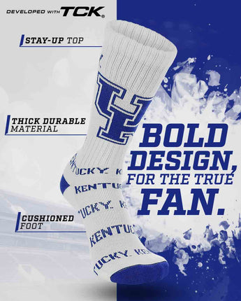 TCK socks Kentucky Wildcats Mayhem Crew Socks (Made in USA)
