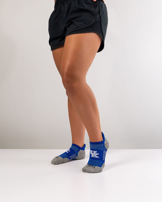 TCK socks Kentucky Wildcats No Show Running & Golf Socks Mens & Womens – Performance Athletic Ankle Tab Socks, Soft Cushioned
