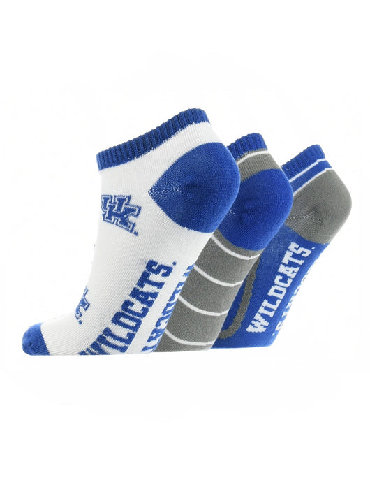 TCK socks Kentucky Wildcats No Show Socks Full Field 3 Pack