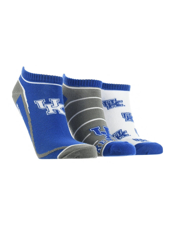 TCK socks Kentucky Wildcats No Show Socks Full Field 3 Pack