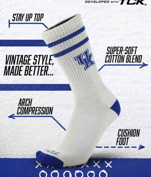 TCK socks Kentucky Wildcats | Vintage | NCAA Mens and Womens Soft Cotton Sock