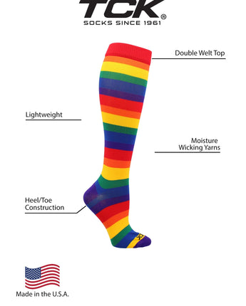 TCK socks Krazisox Rainbow Stripes Socks