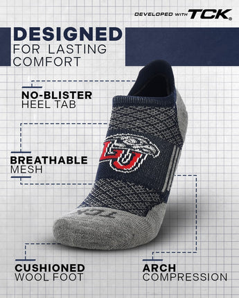 TCK socks Liberty Flames No Show Tour Socks - Made in USA