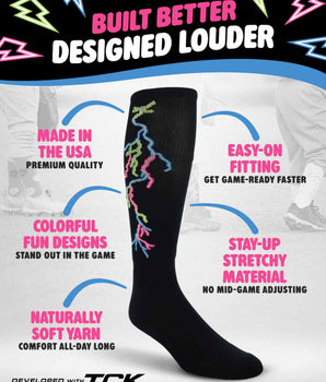 TCK socks Lightning Bolt Athletic Knee High Socks