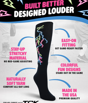 TCK socks Lightning Bolt Tube Socks