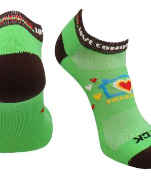 TCK socks Lime Green / Medium Love Conquers All Low Cut Ankle Socks