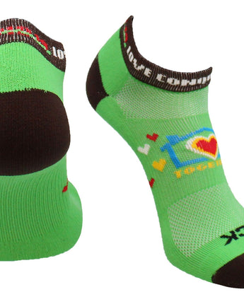 TCK socks Lime Green / Medium Love Conquers All Low Cut Ankle Socks