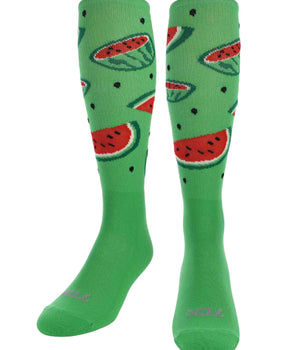 TCK socks Lime / Large Watermelon Athletic Knee High Socks