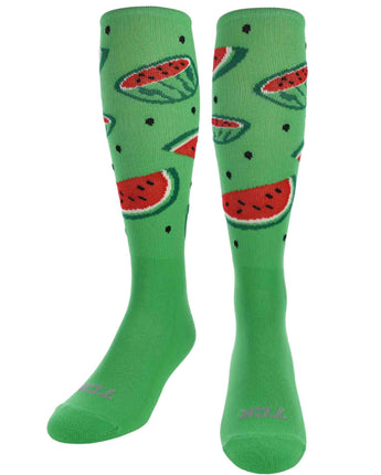 TCK socks Lime / Large Watermelon Athletic Knee High Socks