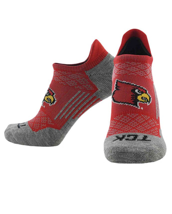 TCK socks Louisville Cardinals / Large Louisville Cardinals Tour No Show Tab Socks - Made in USA