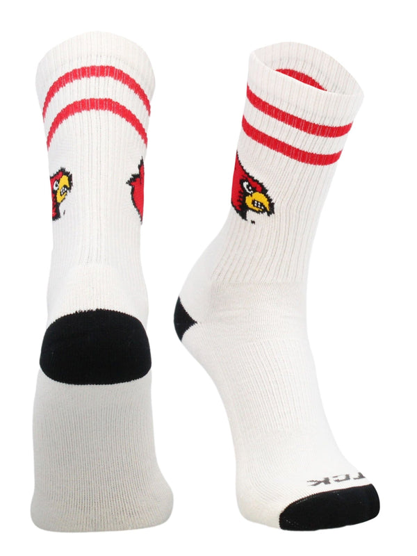 TCK socks Louisville Cardinals / Large Vintage Louisville Cardinals Socks NCAA Socks For Men and Womens Soft Cotton Sock