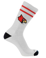 NCAA Vintage College Striped Socks - Louisville Cardinals (Large)