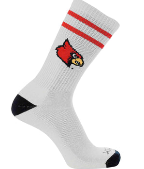 NCAA Vintage College Striped Socks - Louisville Cardinals (Large)