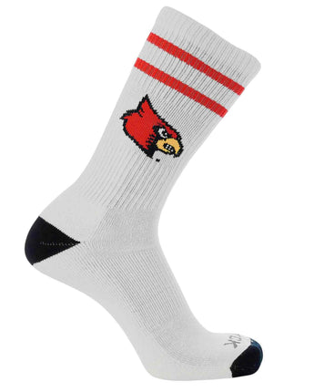 NCAA Vintage College Striped Socks - Louisville Cardinals (Large)
