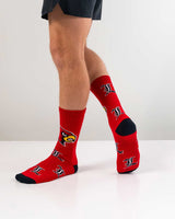 TCK socks Louisville Cardinals Mayhem Crew Socks (Made in USA)