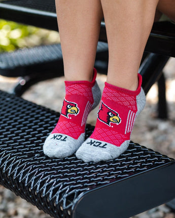 Louisville Cardinals Tour No Show Tab Socks - Made in USA