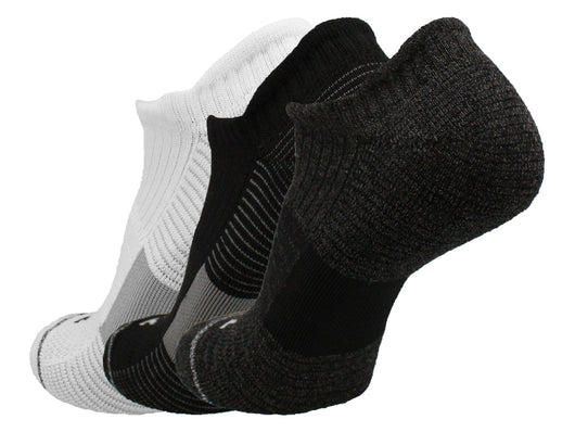 TCK socks Low Cut Ankle Socks with Tab for Men and Women - 3-pack Athletic Socks for Running, Walking- made from Recycled Materials