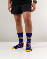 TCK socks LSU Purple/Gold / Large LSU Tigers Mayhem Crew Socks (Made in USA)