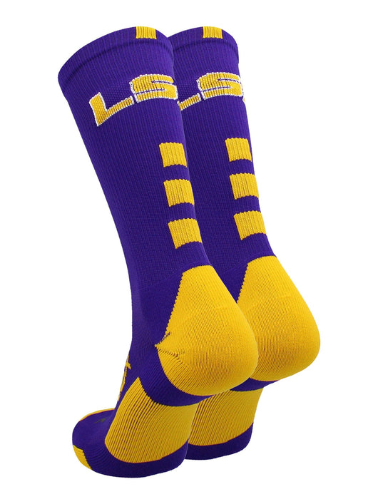 TCK socks LSU Tigers Baseline Crew Socks