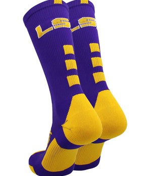 TCK socks LSU Tigers Baseline Crew USA Made