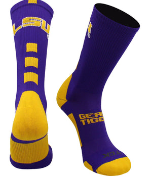 TCK socks LSU Tigers Baseline Crew USA Made