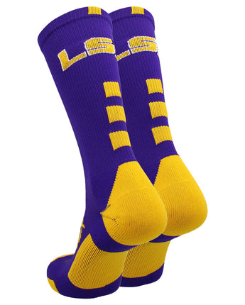 TCK socks LSU Tigers Baseline Crew USA Made