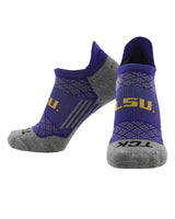 TCK socks LSU Tigers / Large LSU Tigers Tour No Show Tab Socks - Made in USA