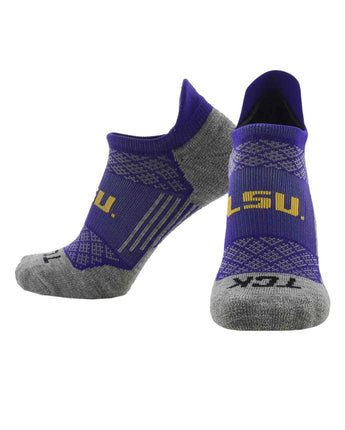 TCK socks LSU Tigers / Large LSU Tigers Tour No Show Tab Socks - Made in USA