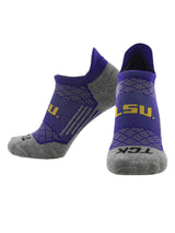 TCK socks LSU Tigers / Large LSU Tigers Tour No Show Tab Socks - Made in USA