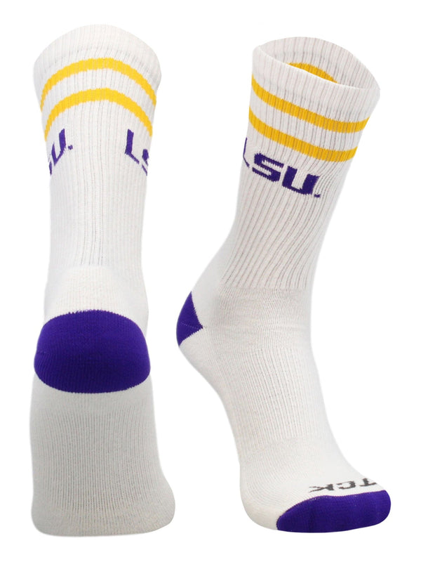 TCK socks LSU Tigers / Large Vintage LSU Tigers Socks NCAA Socks For Men and Womens Soft Cotton Sock