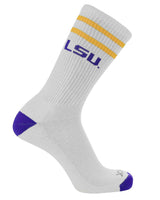 NCAA Vintage College Striped Socks - LSU Tigers (Large)