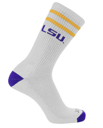 NCAA Vintage College Striped Socks - LSU Tigers (Large)