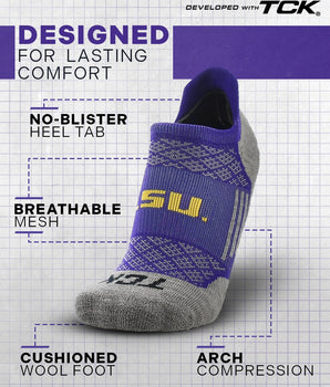 TCK socks LSU Tigers No Show Tour Socks